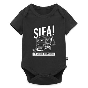 Lokführer Sifa Zugfahrer Lokomotifführer Geschenk - Baby Premium Kurzarmbody - Schwarz - Vorne
