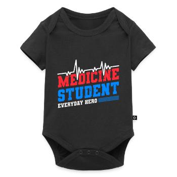Medizin Student - Baby Premium Kurzarmbody - Schwarz - Vorne