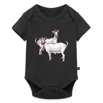 Chèvre chèvre bouc Bock Bergers Bauer Cadeau - Body à manches courtes Premium Bébé - noir - Devant