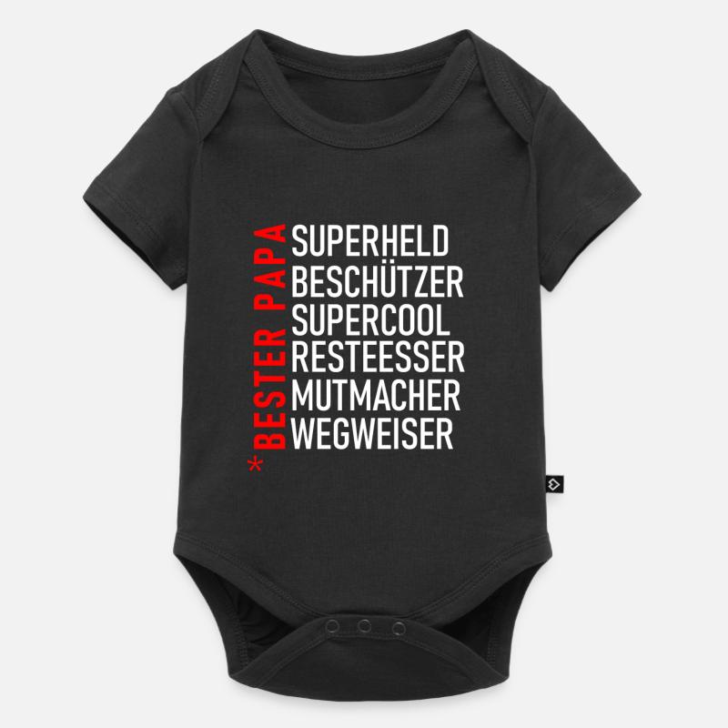 Bester Papa - Baby Premium Kurzarmbody - Schwarz