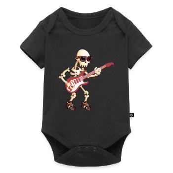 Guitarist skeleton electric guitar guitar player - Baby Premium short-sleeve bodysuit - black - Front