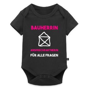 Bauherrinnen & Bauherr Richtfest - Baby Premium Kurzarmbody - Schwarz - Vorne