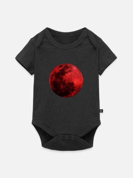 Regalo de espacio exterior gráfico rojo luna de sangre - Premium kortærmet baby-body  - sort