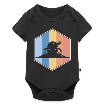 Mole retro and vintage hexagon - Baby Premium short-sleeve bodysuit - black - Front