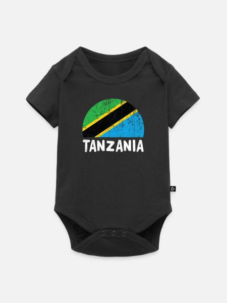 Tansania - Baby Premium Kurzarmbody - Schwarz