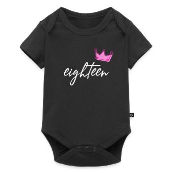18th birthday 18 year old eighteen - Baby Premium short-sleeve bodysuit - black - Front