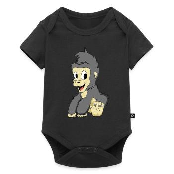 Baby gorilla - Baby Premium short-sleeve bodysuit - black - Front
