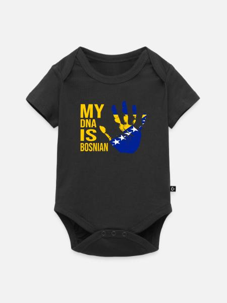 Mon ADN est bosniaque, drapeau de la Bosnie, Bosnie - Premium kortærmet baby-body  - sort