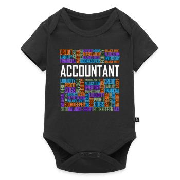 Mots de comptable - Body à manches courtes Premium Bébé - noir - Devant