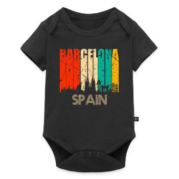 Barcelone - Body à manches courtes Premium Bébé - noir - Devant