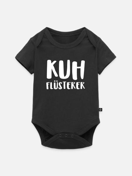 Kuh Flüsterer - Baby Premium Kurzarmbody - Schwarz