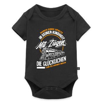 Eisenbahn Beruf - Baby Premium Kurzarmbody - Schwarz - Vorne