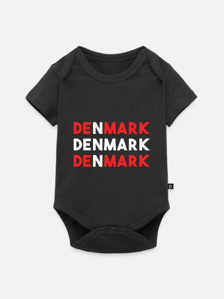 Dänemark - Baby Premium Kurzarmbody - Schwarz