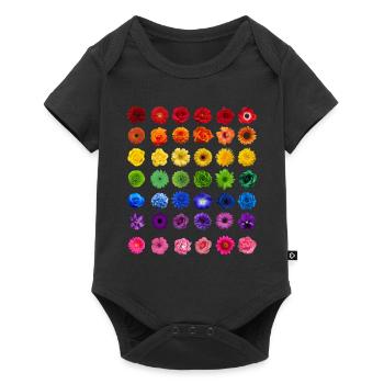 Flowers flowers flowers spring blossoms gift - Baby Premium short-sleeve bodysuit - black - Front
