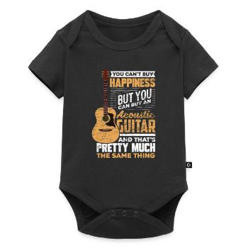 Acoustic guitar guitar - Baby Premium short-sleeve bodysuit - black - Front