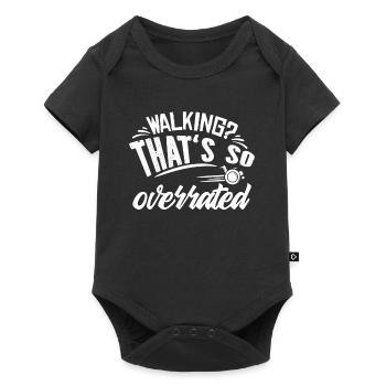 Rollstuhl - Baby Premium Kurzarmbody - Schwarz - Vorne