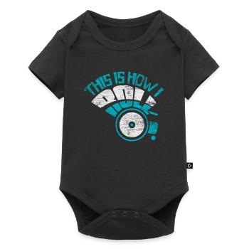 Wheelchair disability wheelchair - Baby Premium short-sleeve bodysuit - black - Front