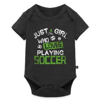 Soccer girl - Baby Premium short-sleeve bodysuit - black - Front