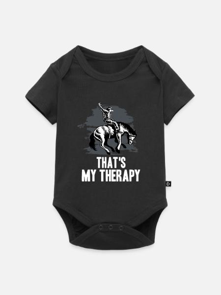 Western Reiten - Baby Premium Kurzarmbody - Schwarz