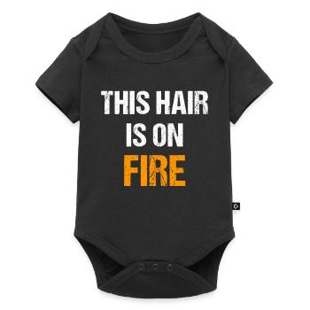 Ces cheveux sont en feu | Rousse au gingembre drôle - Body à manches courtes Premium Bébé - noir - Devant