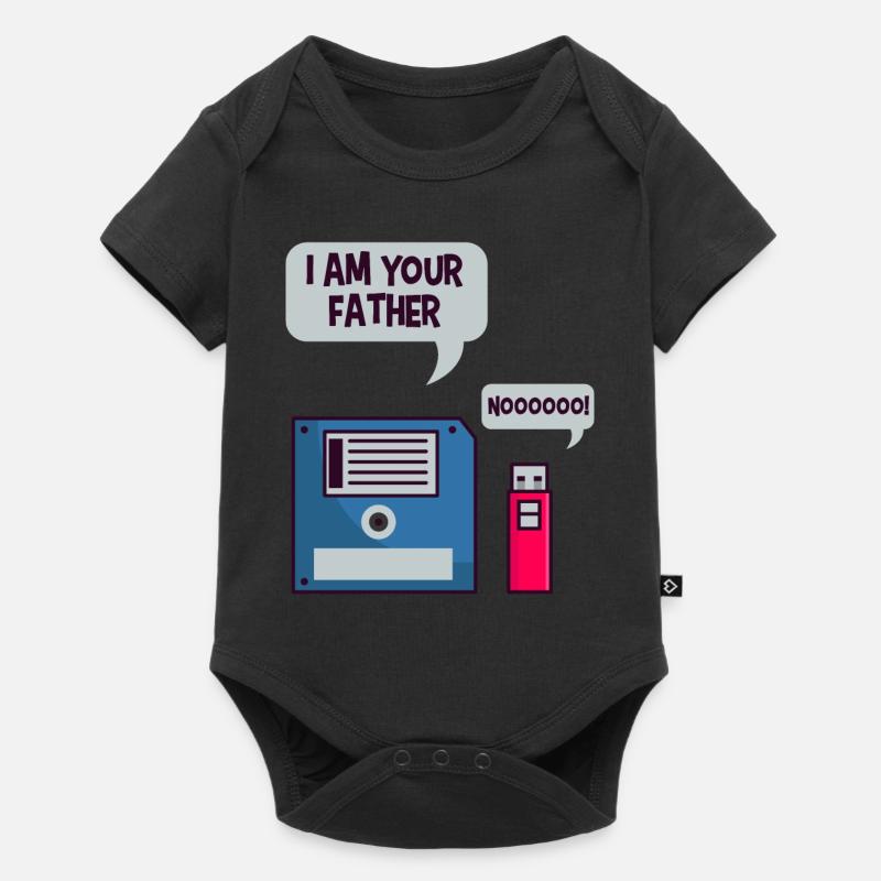 USB Floppy Disk Geek Shirt Computer Nerd lustig - Baby Premium Kurzarmbody - Schwarz
