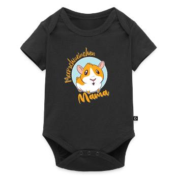 Meerschweinchen Mama - Baby Premium Kurzarmbody - Schwarz - Vorne
