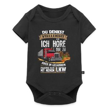 Truck driver - Baby Premium short-sleeve bodysuit - black - Front