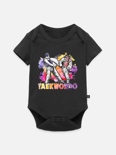 Taekwondo Taekwondo Bunt - Baby Premium Kurzarmbody - Schwarz