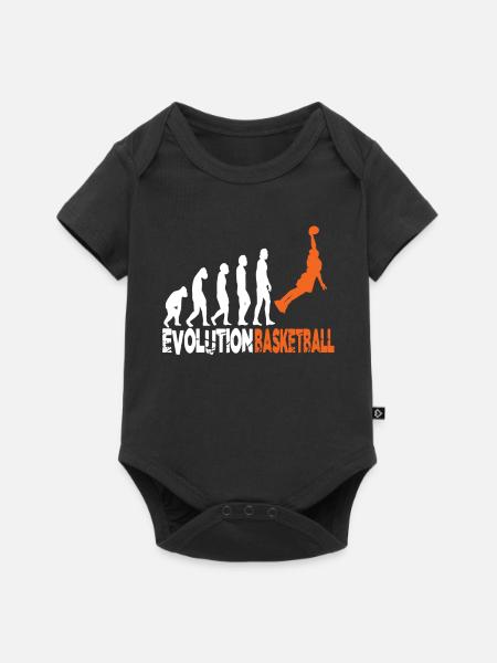 Evolution Basketball - Baby Premium Kurzarmbody - Schwarz