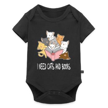 Chat Livre Lecture Rat animal de compagnie Mieze cadeau - Body à manches courtes Premium Bébé - noir - Devant