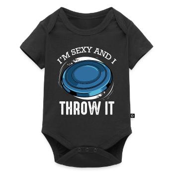 frisbee - Body à manches courtes Premium Bébé - noir - Devant