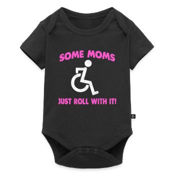 Chemise drôle de maman en fauteuil roulant handicapé - Body à manches courtes Premium Bébé - noir - Devant