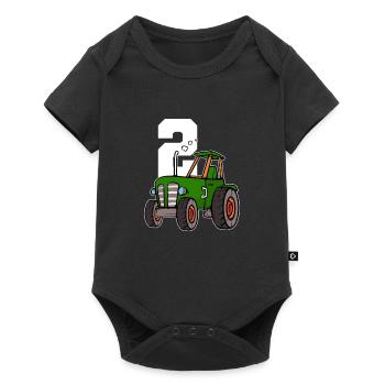 Tracteur 2e anniversaire - Body à manches courtes Premium Bébé - noir - Devant