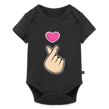 K-Pop Hand Symbol Kpop Heart Korean Love Music - Body à manches courtes Premium Bébé - noir - Devant