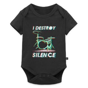 Drums drummer drummer gift - Baby Premium short-sleeve bodysuit - black - Front