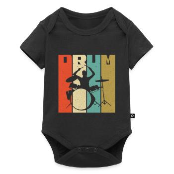 Drums drummer drummer gift - Baby Premium short-sleeve bodysuit - black - Front