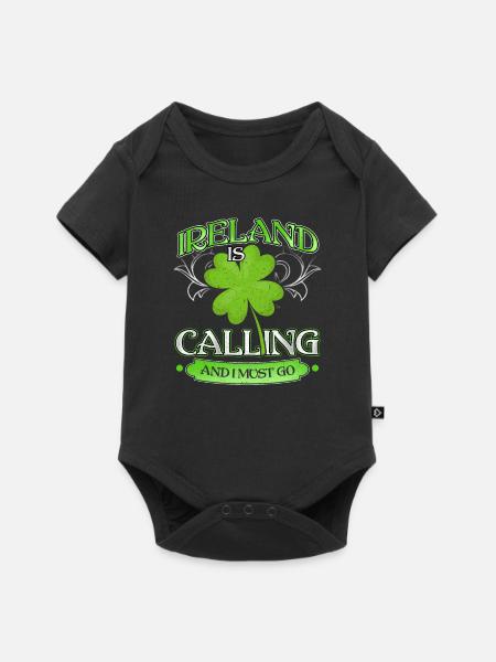 Irland - Baby Premium Kurzarmbody - Schwarz