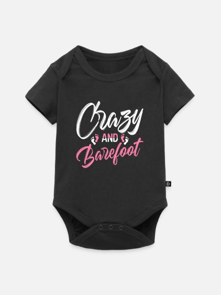 Barfuß - Baby Premium Kurzarmbody - Schwarz