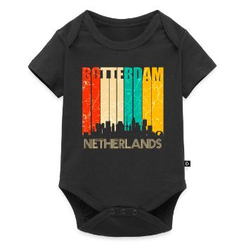 Rotterdam - Baby Premium short-sleeve bodysuit - black - Front