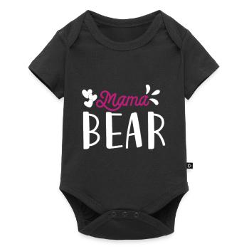 Mama Bär - Baby Premium Kurzarmbody - Schwarz - Vorne