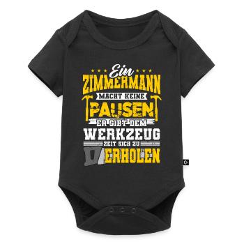 Zimmermann Zimmerer lustige Sprüche - Baby Premium Kurzarmbody - Schwarz - Vorne