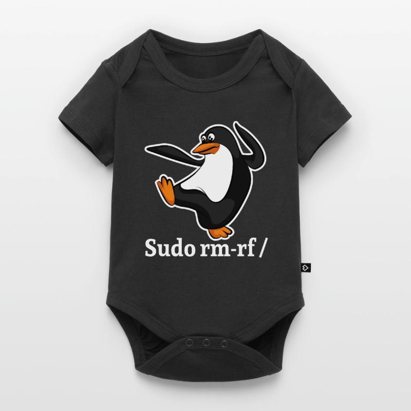 Tux Linux Pingouin Sudo Rm Rf | Computerfreak Hack Body à manches courtes Premium Bébé