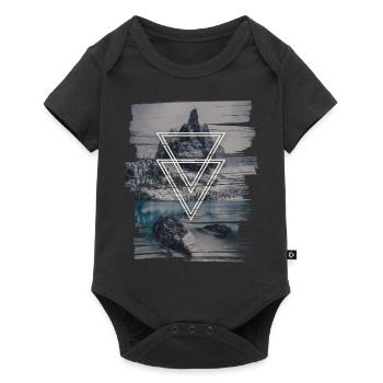 Dreiecke & Berge - Body à manches courtes Premium Bébé - noir - Devant