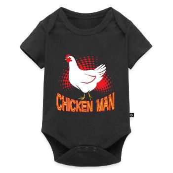 Funny Chicken Man - Baby Premium short-sleeve bodysuit - black - Front