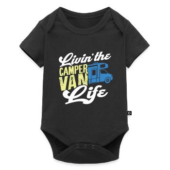Camper Van - Baby Premium Kurzarmbody - Schwarz - Vorne