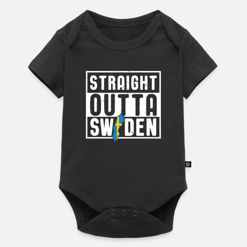 Suède - Body à manches courtes Premium Bébé - noir