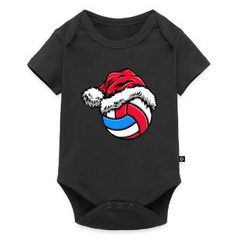 Volleyball Christmas hat - Baby Premium short-sleeve bodysuit - black - Front
