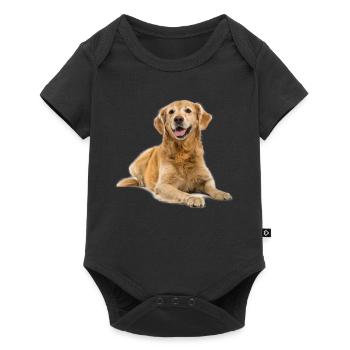 Cadeaux Golden Retriever impressionnants - Body à manches courtes Premium Bébé - noir - Devant