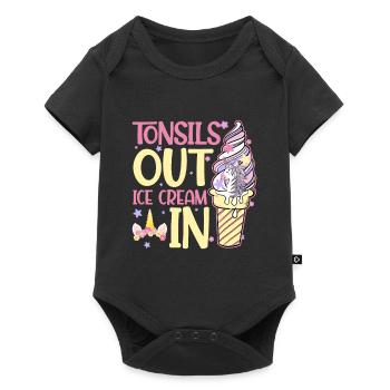 Almond OP Recovery Unicorn Healthy Ice Cream - Baby Premium short-sleeve bodysuit - black - Front