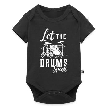 Drums drummer drummer gift - Baby Premium short-sleeve bodysuit - black - Front